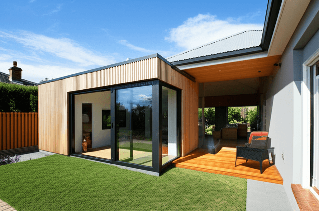 Architect-designed home extension connected to character home