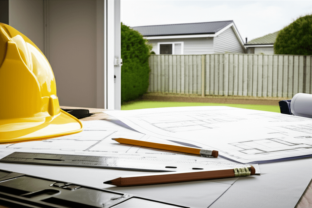 Architectural plans and building consent documents for a New Zealand granny flat project